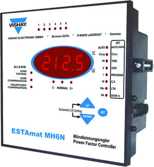 ESTAmat MH-6N, Power Factor Controller, 6 Step, 90-690V 50/60HZ ESTAmat MH-6N, Power Factor Controller, 6 Step, 90-690V 50/60HZ